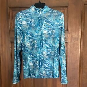 Blue tie-dye Women's quarter zip